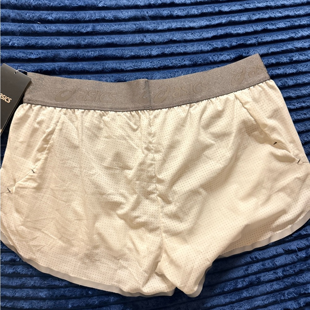 Asics Women's White Running Shorts - Picture 2 of 5